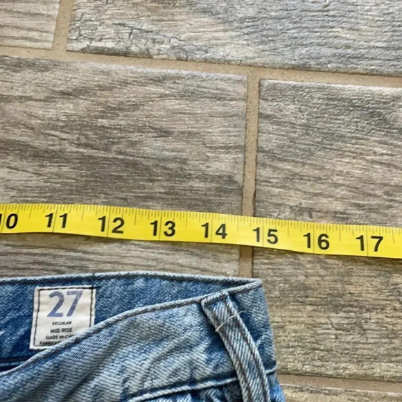 Free People Chewed Up Straight leg distressed ankle jeans Mid Rise women’s 27 - Picture 6 of 13